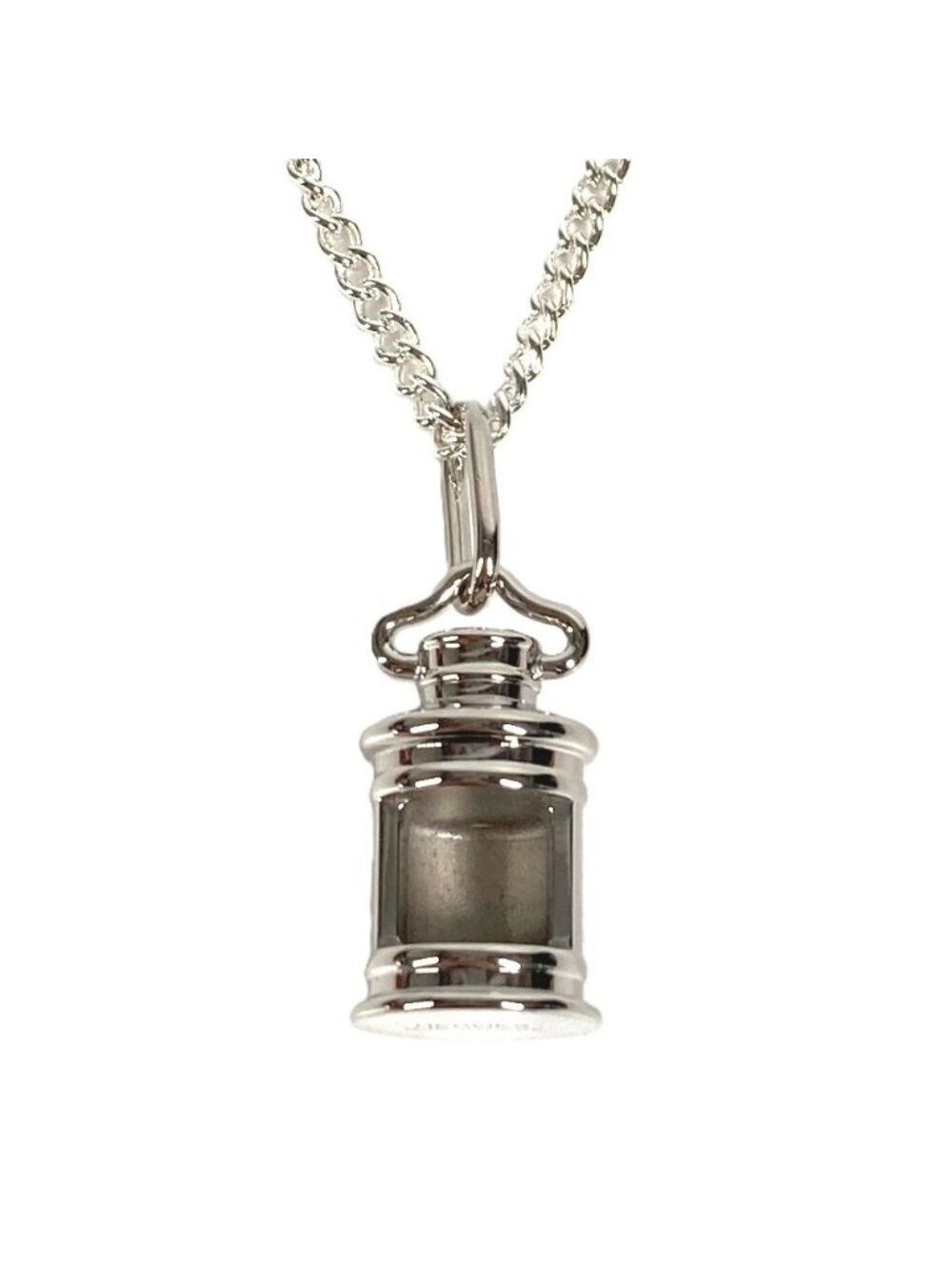 Hermes Necklace Lanterne PM Pendant Only Metal Silver